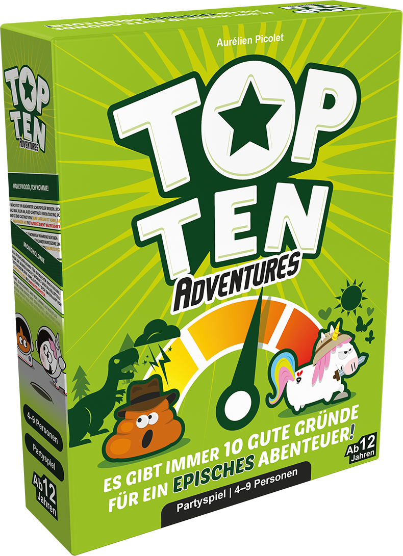 Spieleverpackung des Spiels Top Ten - Adventures